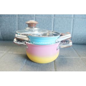 Wholesale China hot-selling large buffet stainless soup pot even heat cooking stew pot with plastic heat insulation handle from china suppliers