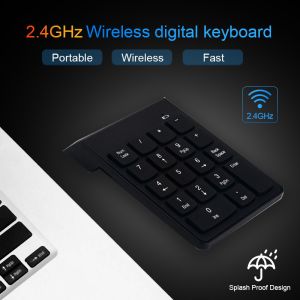 Cxfhgy Portable Small-Size 2.4GHz Wireless Numeric Keypad Numpad 18 Keys Digital