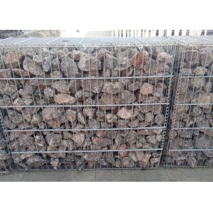 Galvanized Welded Gabion Box , Retaining Wall Stone Cage Gabion Basket