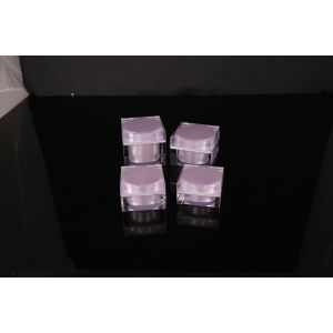 hand lip crystal pump empty square white Screen Printing Airless 30ml Cosmetic