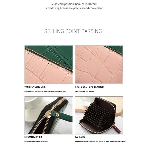 Custom Logo Avaliable Solid Color Credit Card Bag Women Small Change Purse for Fashion