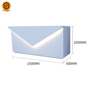 Wholesale NFS Matte Solid Surface Reception Desk Repairable Shaped Processing from china suppliers
