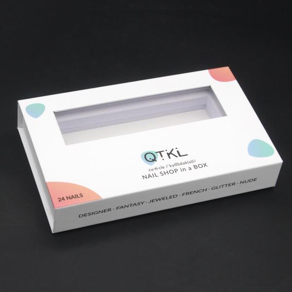 Custom Printing Product Box For Press On Nails Retail Empty Fake False Press On Nail Packaging Box