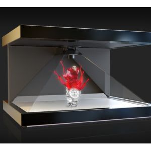 Three Sides 3D Hologram Pyramid Holographic Display Box AC110-240V