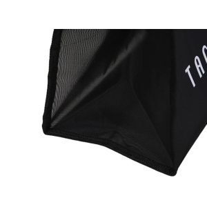 Customized 100% Polyester Black Mesh Beach Tote Bag With Printing