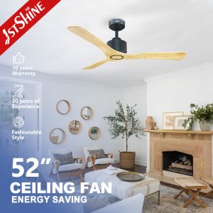 China 52 Inch 5 Speed Ceiling Fan with Remote Control and Solid Wood Blades NO Private Mold on sale