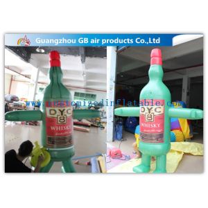 2.5m Bottle Man Inflatable Moving Cartoon Characters for Advertising Promotion