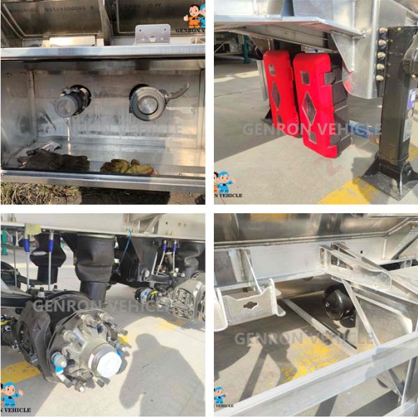 Mechanical Q235 Plate 5000L 3 Axles Liquid Tanker Trailer