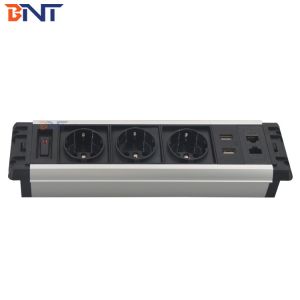 4 port under desk mounted power board socket with usb charging & data