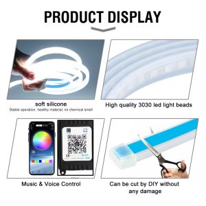 2pcs 30/45/60cm RGBLED Day Time Running Light Slim Sequential Flexible Led Turn