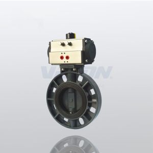 Wholesale PVC-U PP-H FRPP Pneumatic Butterfly Valve 2 1/2 &quot; To 4 &quot; Size DIN Standard from china suppliers