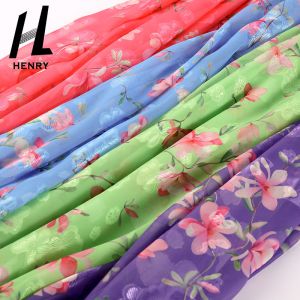 Fashionable Chiffon Dress Fabric Pattern Digital Printing Polyester Fabric