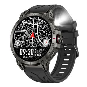 1.85" Rugged Smart Watch Touch Screen Bluetooth Calling Flashlight Compass