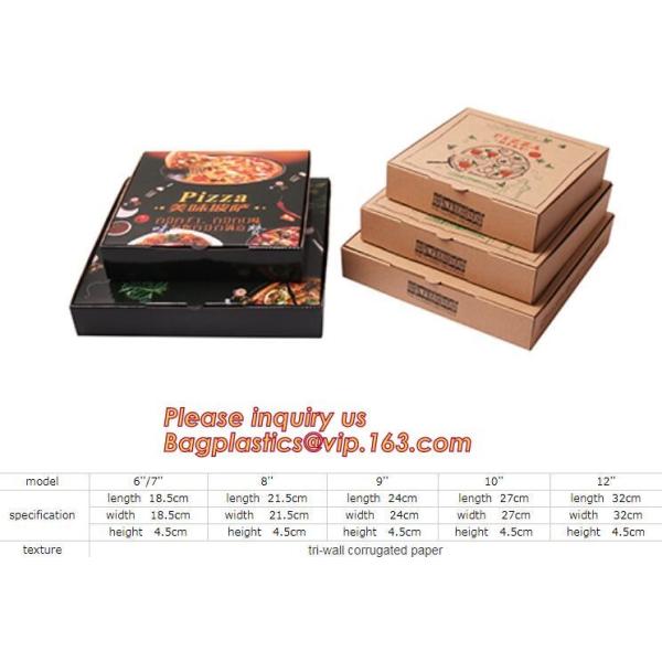 Kraft Pizza Paperboard Take Out Containers cheap pizza delivery box Packing