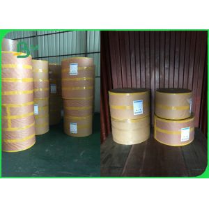 China 60gsm 15mm - 600mm Unbleached Kraft Straw Paper For Drinking Customized on sale