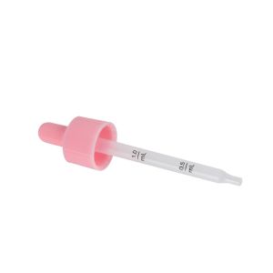 Transparent Plastic Cosmetic Dropper 18/410 Rubber Tipped Graduated Plastic