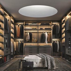 Laundry-Friendly European Style Custom Walk-in Wardrobe Closet for Modern