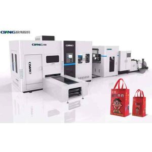 Wholesale White Laminated Non Woven Box Bag Making Machine With Handle from china suppliers