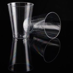10g Disposable Round Transparent PS Plastic Cups With 7oz Volume