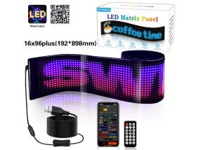 China Custom Text Pattern Animation LED Matrix Panel For Advertising Promotion Display RGB Color APP Smart Interior LED Screen on sale