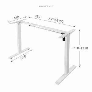 White Wooden Frame Material Electric Sit Stand Up Desk for Adjustable Height