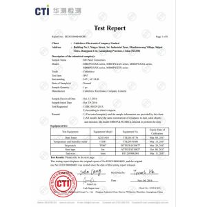 Dongguan Cableforce Electronics Co., Ltd Certifications