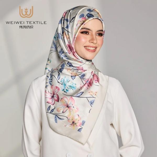 Customized Digital Printed Tudung Shimmer Hijab Traditional Muslim Department