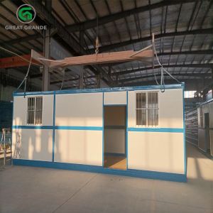 Wholesale OEM Galvanized Steel Portable Construction Site Sheds Office With Bathroom Canblue Border from china suppliers