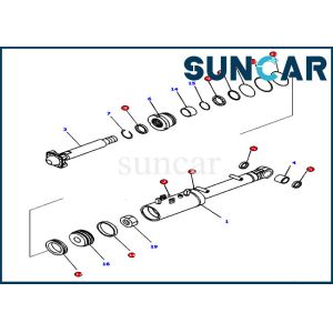 Wholesale 707-99-43390 Hydraulic Tilt Seal Repair Kit Dozer Sealing Parts For D65PX-17 D65EX-17 Komatsu from china suppliers