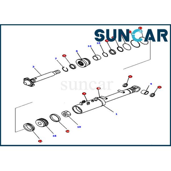 707-99-43390 Hydraulic Tilt Seal Repair Kit Dozer Sealing Parts For D65PX-17