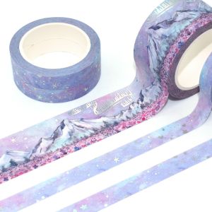 Washi Tape Custom Printed Blue Japanese Paper Tape Colored Masking Tape