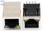 8P8C R/A RJ45 PCB Connector With LED Indicator Pipe For Networking