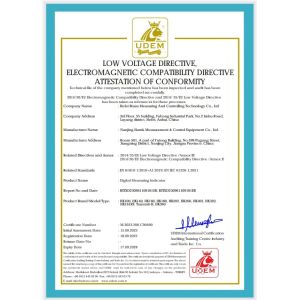 Brans Measuring And Controlling Technology Co., Ltd Certifications