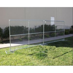 8ft x 10ft construction chain link fence opening 2⅜x2⅜(60mmx60mm) tubing 16ga