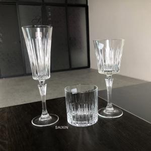 China Dining Wedding Table Charger Plates Clear Cut Republic  Crystal  Wine Glass on sale