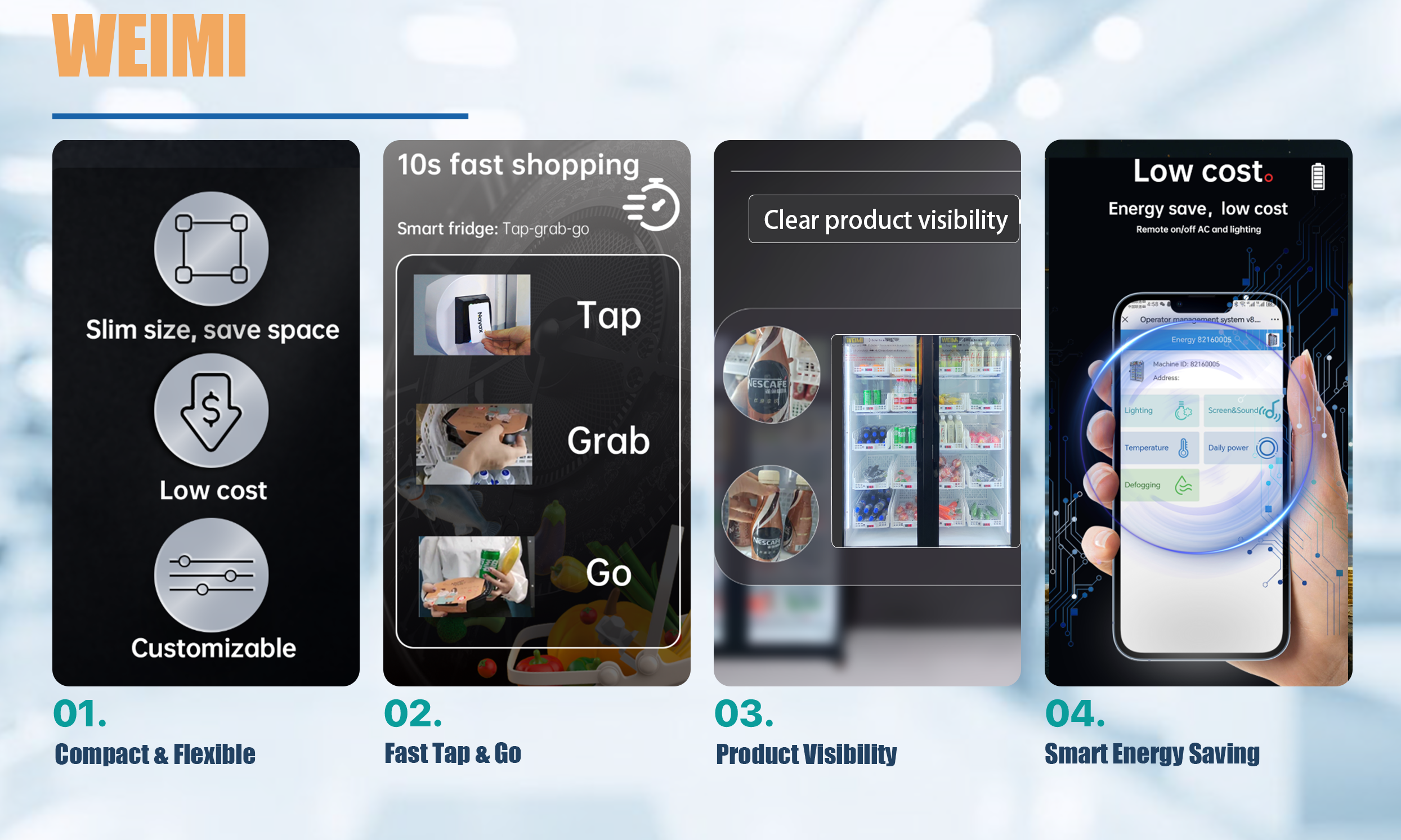 WEIMI Smart Beverage Vending Machine with Cooling & Remote Control for Electrolyte Drinks, Fitness Brands & Retailers