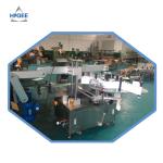Automatic double side labeling machine with front back labeler two side labeling