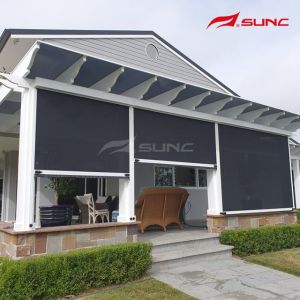 DIY Outdoor Partition Roller Blinds / Motorized Patio Blinds with Adjustable