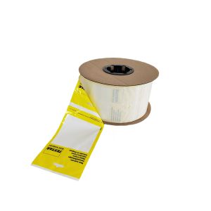 8X10" 2 Mil White Back Pre Opened Poly Bags On A Roll Perforated For Easy