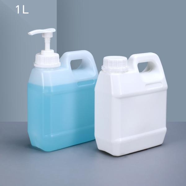 Plastic Square Barrel Jerry Can With Screw Lid Material Thickened Container 1L