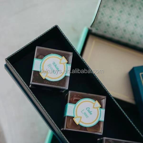 Custom Gourmet Chocolate Box Packaging Rectangle Acrylic UV Coating