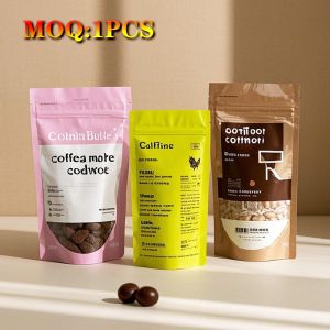 100g 250g 500g 1kg Recyclable Resealable Stand Up Zipper Stand Up Zip Lock Food