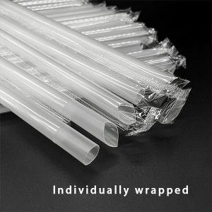 Wholesale Individually Wrapped Biodegradable Pla Straws Boba Drinking Plastic