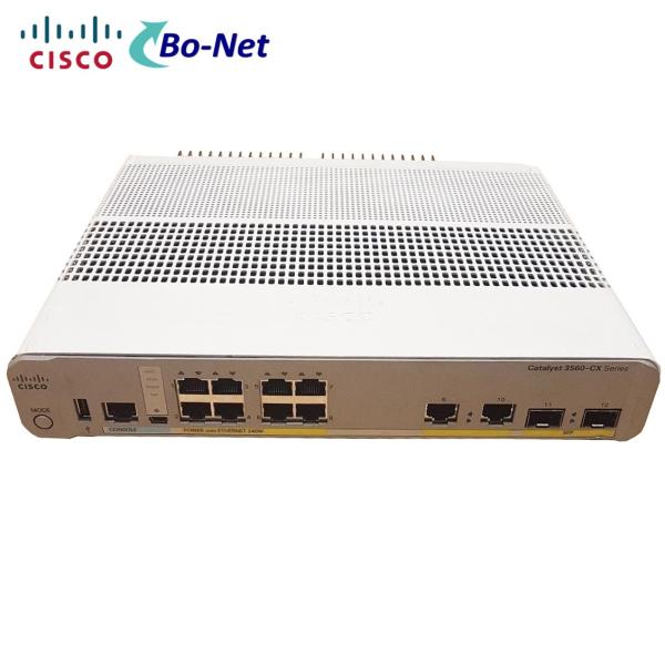 Quality Cisco managed POE network switch WS-C3560CX-8PC-S 3560-CX Switch 8 GE PoE+, Uplinks: 2 x 1G SFP and 2 x 1G Copper, IP Ba for sale