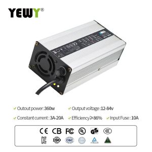 Portable 12V 20A Lithium Battery Charger / E Scooter Charger ODM