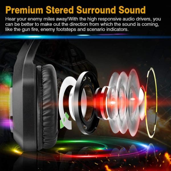 ONIKUMA K10 Wired Gaming Headset