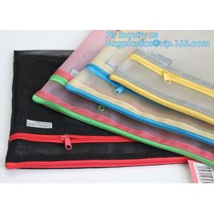A3,A4,A5,B4,B5,B6,B8 file folder clear mesh bag printed logo document folder