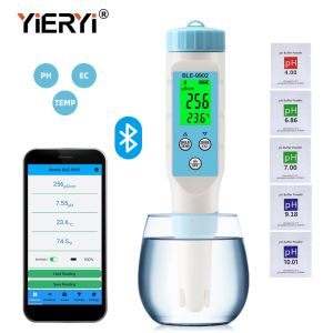 Wholesale Yieryi BLE-9902 pH Meter with Bluetooth – 3-in-1 EC &amp; Temperature Measurement for Accurate Water Testing in Pools, Tanks, and Gardens from china suppliers