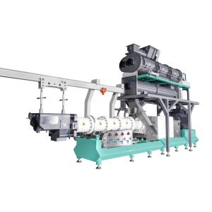 Double Screw Floating Fish Feed Pellet Making Machine 8-12t/h Capacity