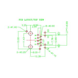 45° Angle Single Port PCB connector Rj45 to Ethernet 8P8C Shielded With LED